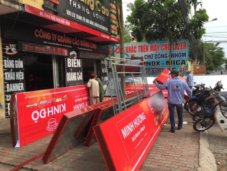Quảng cáo Thăng Long - Thi công gian hàng bán bánh kinh đô