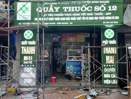BIỂN QUẢNG CÁO NHÀ THUỐC TÂY Ở NINH GIANG HẢI DƯƠNG