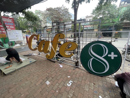 Thiết kế bảng hiệu cafe đẹp tại Hải Dương