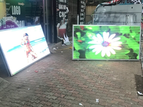 Thi công bộ chữ nổi đèn led 