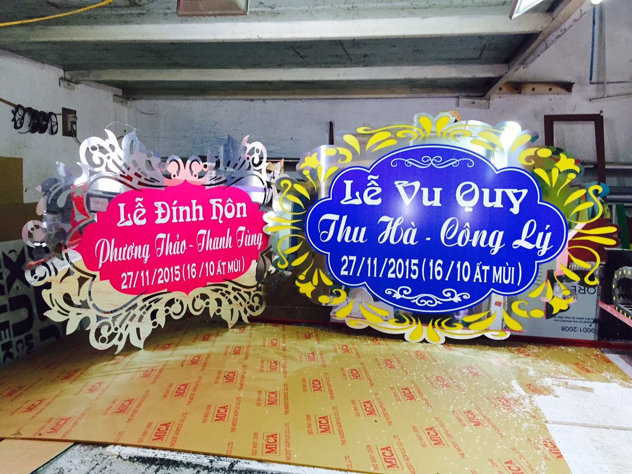 CẮT CNC HOA VĂN LỄ TÂN HÔN