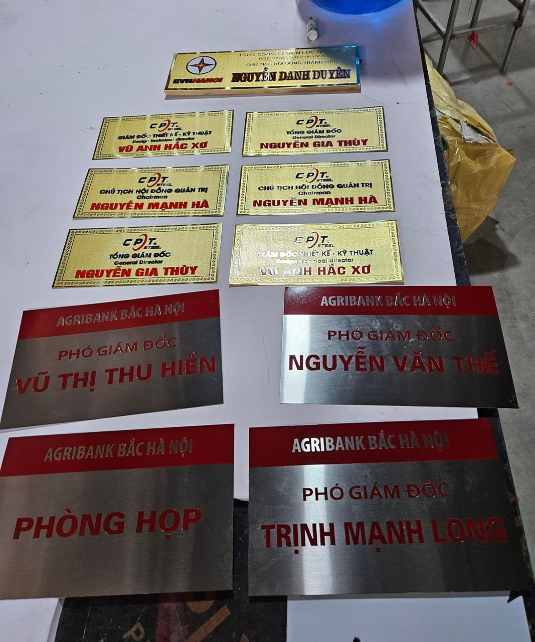 BIỂN PHÒNG BAN  IN UV 