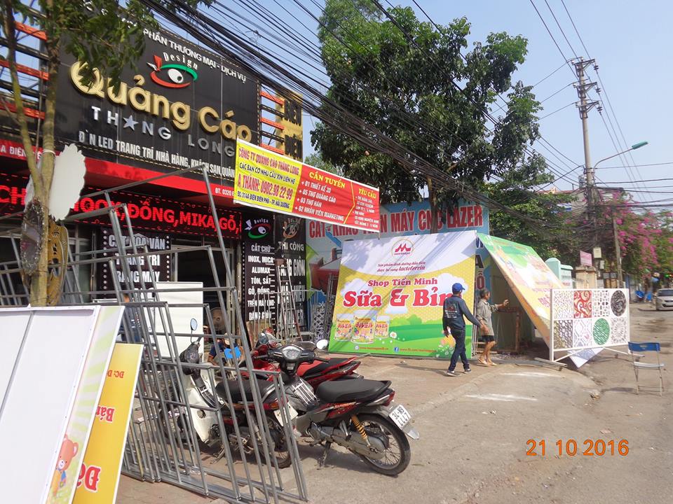 BIỂN QUẢNG CÁO KHUNG SẮT CĂNG BẠT IN
