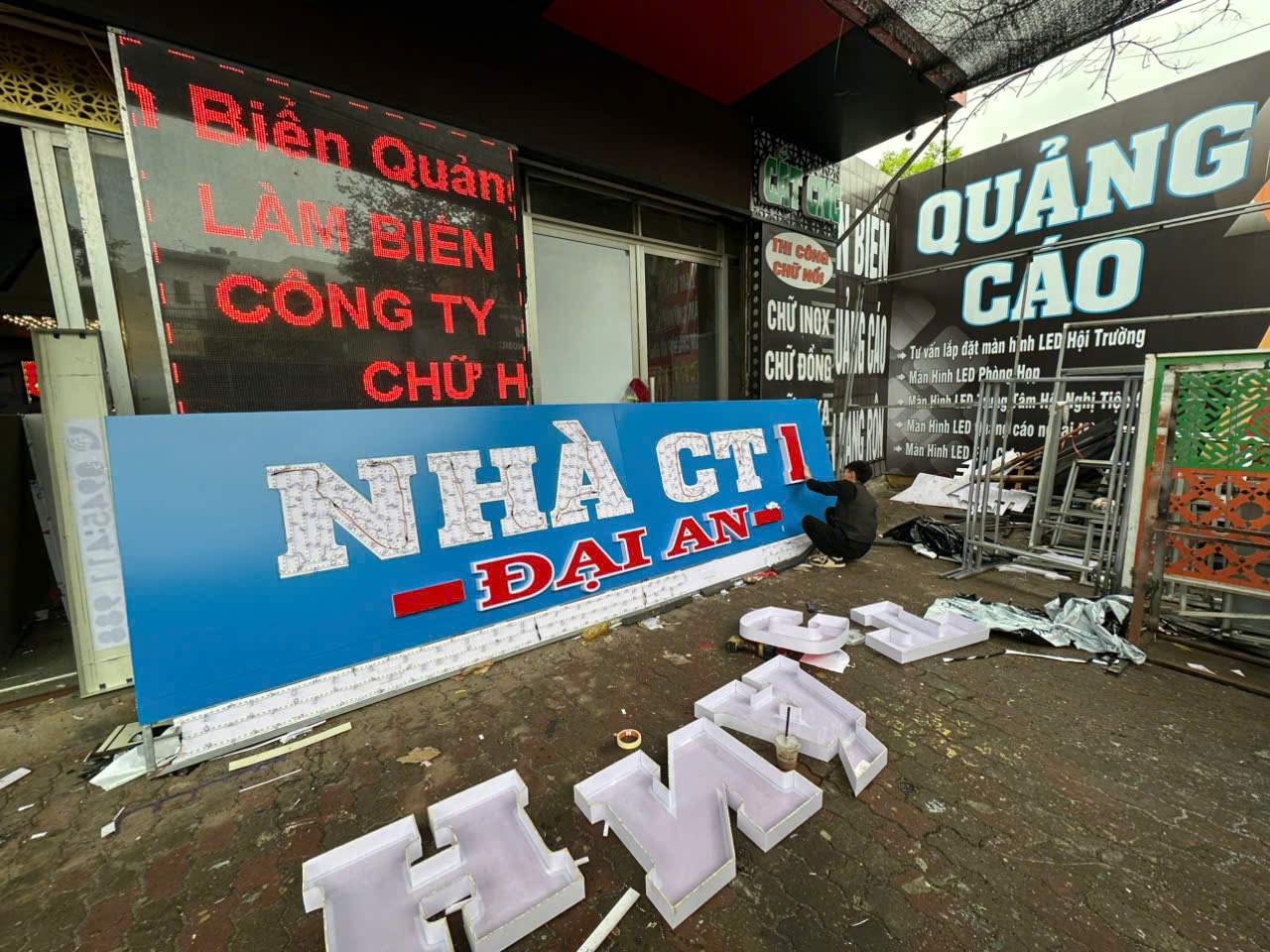 bộ chữ tòa nhà CT ở Đại An 
