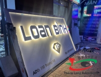 Biển Quảng Cáo Chữ Nổi MiKa LED Hắt Sáng 