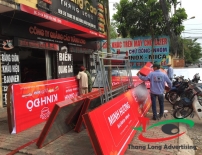 THI CÔNG BIỂN QUẢNG CÁO BÁNH KINH ĐÔ VỀ CÁC ĐẠI LÝ HẢI DƯƠNG