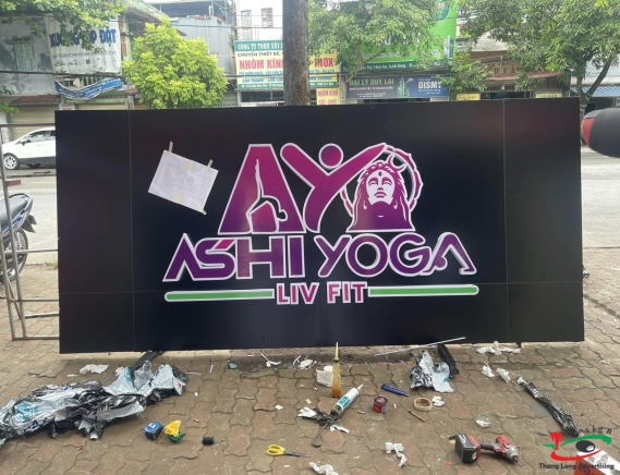 Thi Công Biển Hiệu ASHI YOGA tại TP Hải Dương 
