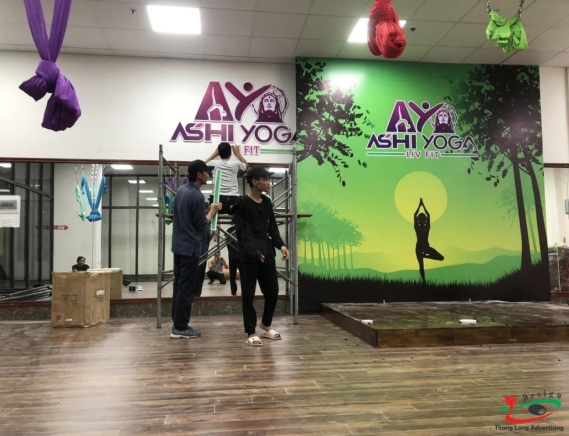 Thi Công Biển Hiệu ASHI YOGA tại TP Hải Dương 
