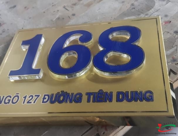 BIỂN SỐ NHÀ BIỂN BIỆT THỰ  INOX 304