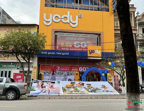 Biển Hiệu Aluminium Chữ Nổi cho hãng thời trang YODY