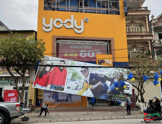 Biển Hiệu Aluminium Chữ Nổi cho hãng thời trang YODY