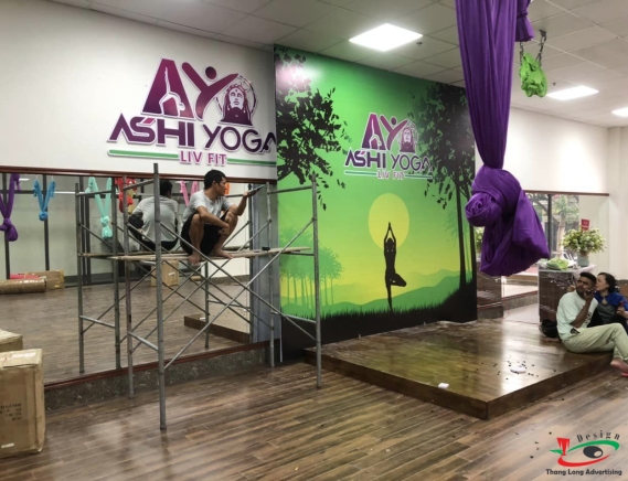 Thi Công Biển Hiệu ASHI YOGA tại TP Hải Dương 