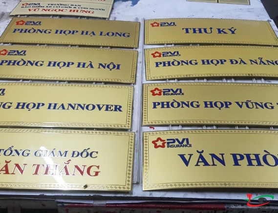 BIỂN INOX TÊN PHÒNG BAN GIÁM ĐỐC