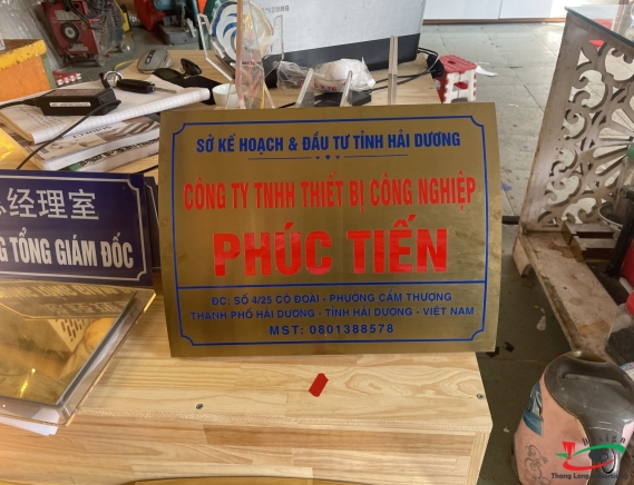 BIỂN INOX TÊN PHÒNG BAN GIÁM ĐỐC