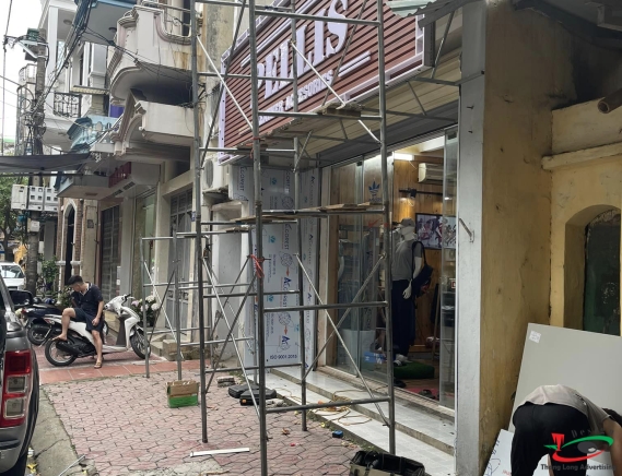 Thi công Biển Hiệu ỐP Tấm Nhựa Nan Sóng , Backdrop ...