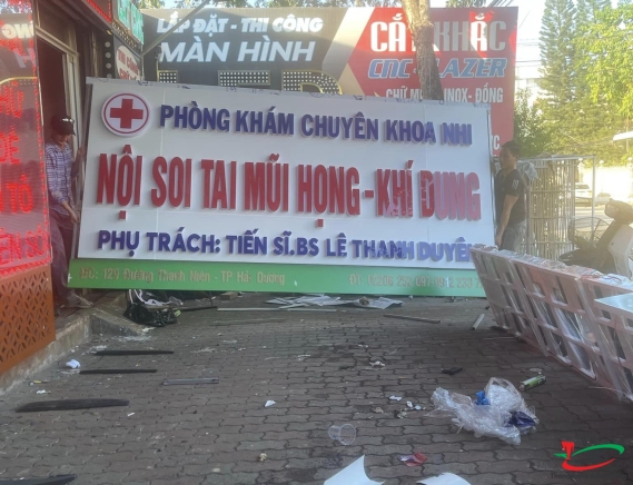 Biển Aluminium mặt chữ. mika Gắn LED - Phòng Khám Bác Sĩ Tiến sĩ Lê Thanh Duyên