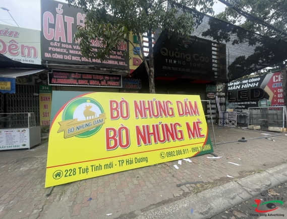 BIỂN BẠT 3M CÓ CHÂN ĐỨNG TẠI HẢI DƯƠNG