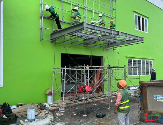 THI CÔNG ỐP ALUMINIUM MÁI SẢNH CÔNG TY AN PHÁT NAM SÁCH HẢI DƯƠNG