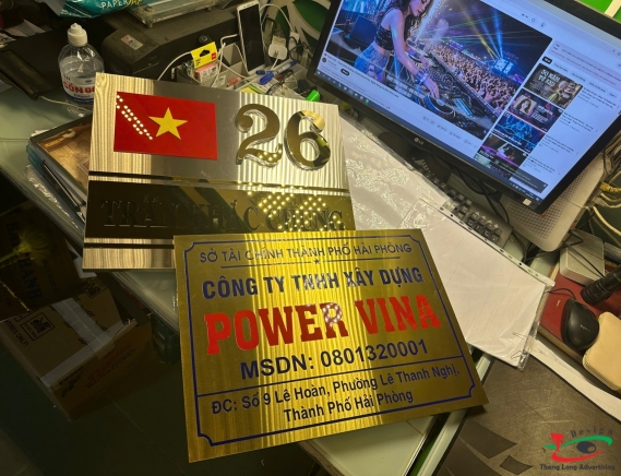 BIỂN SỐ NHÀ INOX MỜ