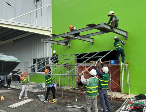 THI CÔNG ỐP ALUMINIUM MÁI SẢNH CÔNG TY AN PHÁT NAM SÁCH HẢI DƯƠNG
