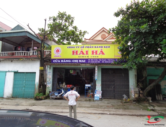THI CÔNG BIỂN QUẢNG CÁO BÁNH KINH ĐÔ VỀ CÁC ĐẠI LÝ HẢI DƯƠNG