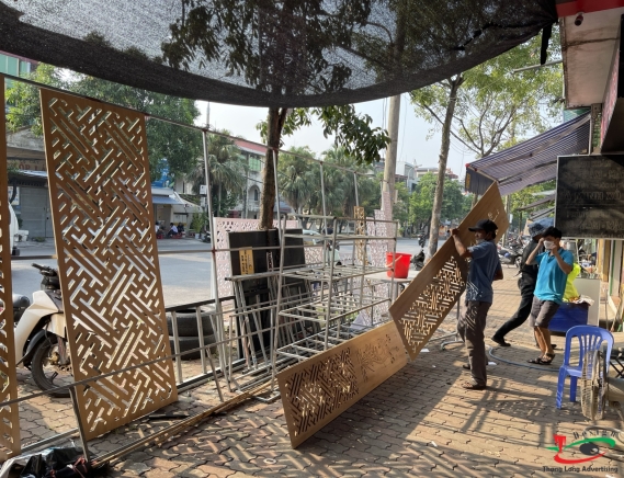 VÁCH NGĂN CNC GỖ