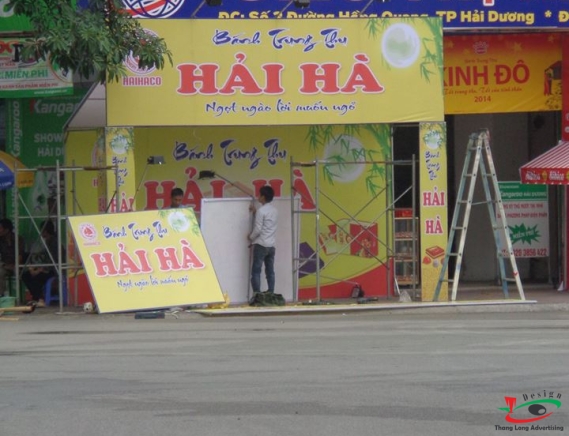 THI CÔNG BIỂN QUẢNG CÁO BÁNH KINH ĐÔ VỀ CÁC ĐẠI LÝ HẢI DƯƠNG