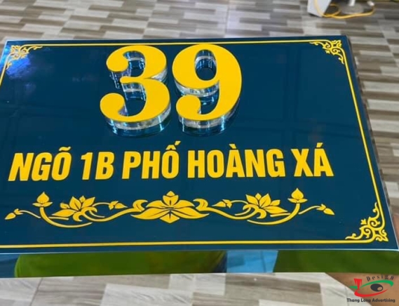 THI CÔNG LÀM BIỂN SỐ NHÀ ĐẸP ĐỘC ĐÁO SANG TRỌNG Ở HẢI DƯƠNG 