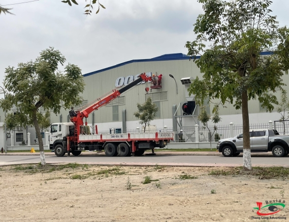 THI CÔNG BỘ CHỮ  TÊN CÔNG TY TẠI KCN PHÚC ĐIỀN HẢI DƯƠNG
