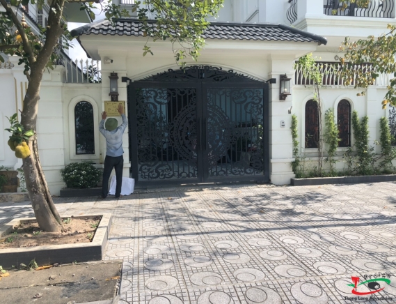 THI CÔNG BIỂN SỐ NHÀ CHO KHU BIỆT THỰ CAO CẤP PLAZA HẢI DƯƠNG