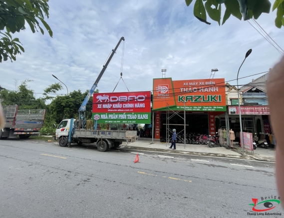 THI CÔNG BIỂN QUẢNG CÁO CHO HÃNG XE ĐẠP ĐIỆN DIBAO 