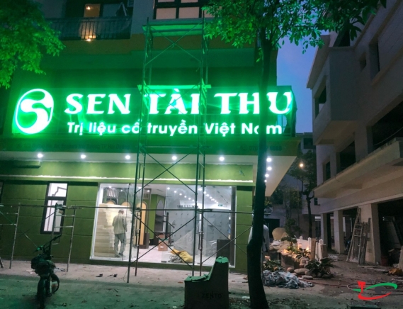 THI CÔNG LẮP BỘ CHỮ SEN TAI THU