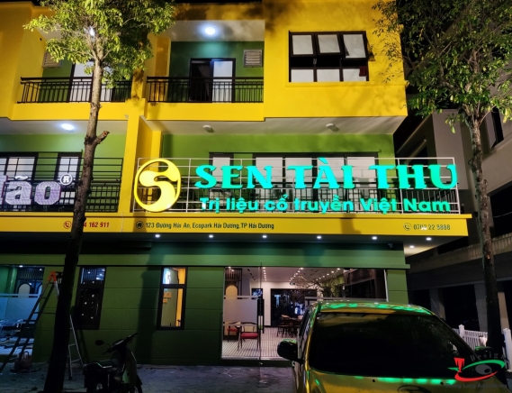 THI CÔNG LẮP BỘ CHỮ SEN TAI THU
