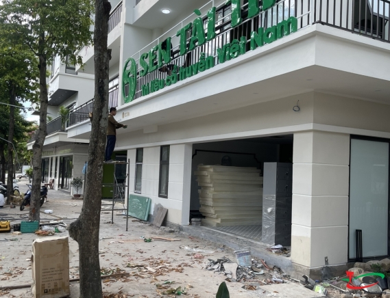 THI CÔNG LẮP BỘ CHỮ SEN TAI THU