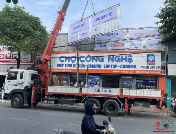 THI CÔNG BIỂN QUẢNG CÁO MÁY TÍNH THIÊN LỘC 