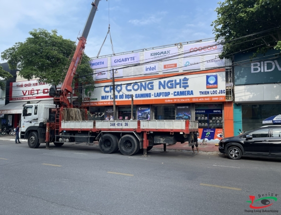 THI CÔNG BIỂN QUẢNG CÁO MÁY TÍNH THIÊN LỘC 
