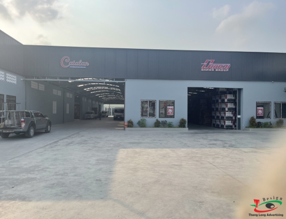 THI CÔNG LẮP ĐẶT LÔ GÔ CÔNG TY TRÊN CAO TẠI HẢI DƯƠNG