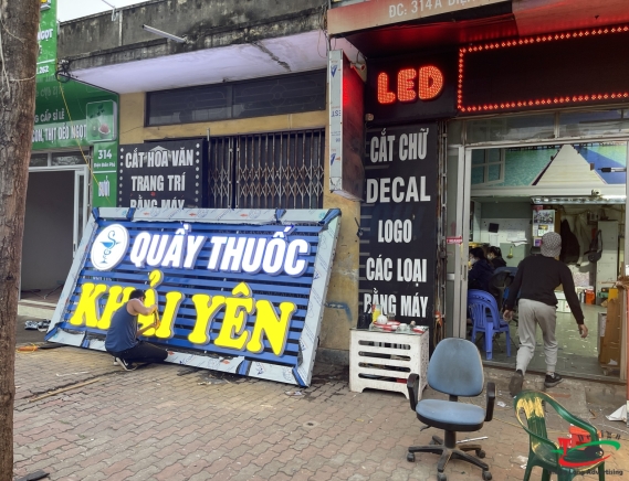 THI CÔNG BIỂN QUẢNG CÁO NHÀ THUỐC KHẢI YÊN