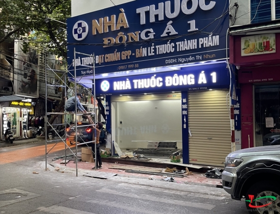 THI CÔNG BIỂN QUẢNG CÁO NHÀ THUỐC KHẢI YÊN