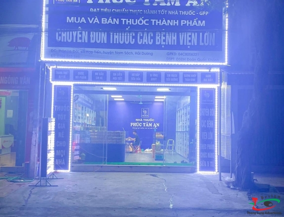 THI CÔNG BIỂN QUẢNG CÁO NHÀ THUỐC KHẢI YÊN