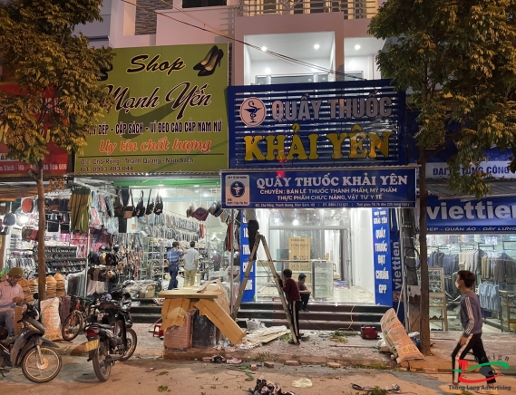 THI CÔNG BIỂN QUẢNG CÁO NHÀ THUỐC KHẢI YÊN
