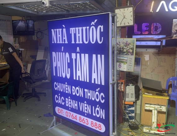 THI CÔNG BIỂN QUẢNG CÁO NHÀ THUỐC KHẢI YÊN