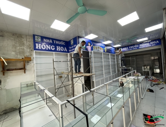 THI CÔNG BIỂN QUẢNG CÁO NHÀ THUỐC KHẢI YÊN