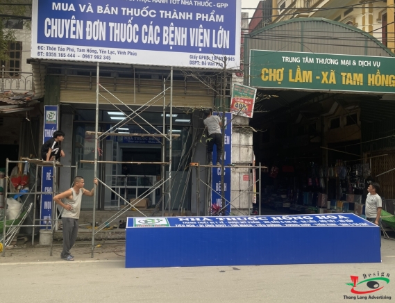 THI CÔNG BIỂN QUẢNG CÁO NHÀ THUỐC KHẢI YÊN