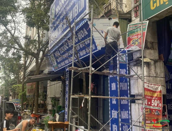 THI CÔNG BIỂN QUẢNG CÁO NHÀ THUỐC KHẢI YÊN