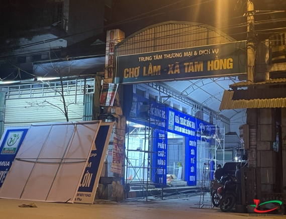 SETUP BỘ BIỂN THUỐC HỒNG HOA TẠI CHỢ LẦM VĨNH PHÚC