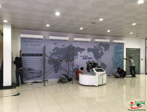 TRANG TRÍ SẢNH LỄ TÂN HYUNDAI KEFICO HẢI DƯƠNG
