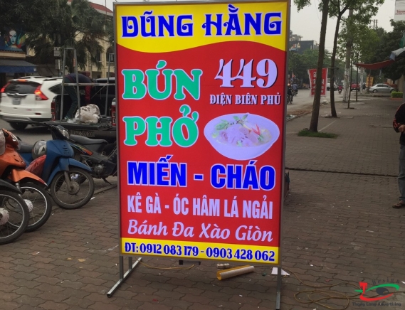 BIỂN HỘP ĐÈN KHÔNG CÓ CHÂN 2 MẶT