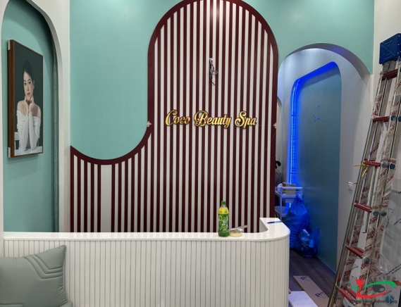 Chữ Nổi Mika hắt sáng LED Spa