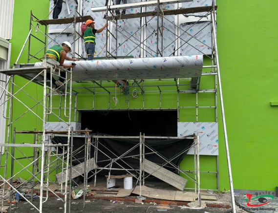 THI CÔNG ỐP ALUMINIUM MÁI SẢNH CÔNG TY AN PHÁT NAM SÁCH HẢI DƯƠNG